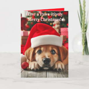 Santa’s Little Helper Puppy Holiday Card
