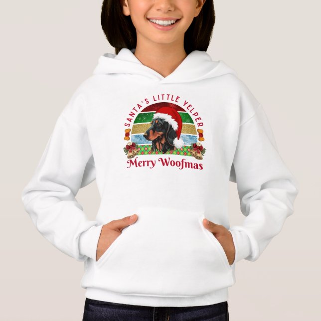 Santa’s Little Yelper, Funny Dachshund Christmas (Front)