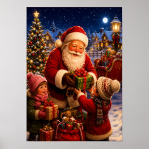 Santa’s Magical Christmas Eve Visit Poster