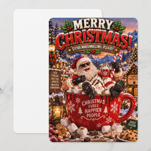 Santa’s Merry Adventures Cosy Cocoa Christmas Holiday Card