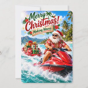 Santa’s Merry Adventures Making Waves Holiday Card