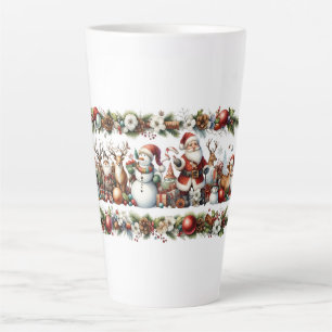 Santa’s Merry Band in Evergreen Splendor Latte Mug