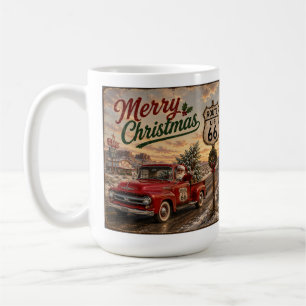 Santa’s Morning Coffee On Route 66 Mug