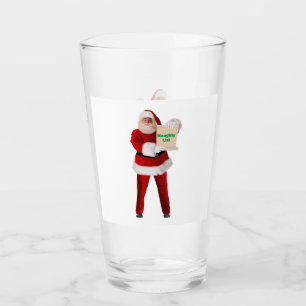 Santa’s Naughty List Glass Tumbler