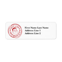 Santa’s Official List Santa Clause Sticker Stamp