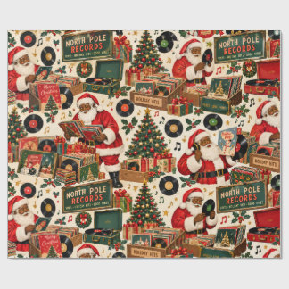 Santa’s Record Shop Wrapping Paper