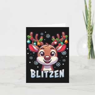 Santa’s Reindeer Blitzen Xmas Group Costume Card