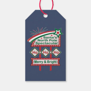 Santa’s Retro Marquee – Ho Ho Ho Merry & Bright Gift Tags