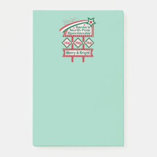 Santa’s Retro Marquee – Ho Ho Ho Merry & Bright Post-it Notes