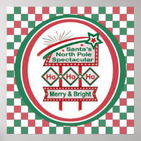 Santa’s Retro Marquee – Ho Ho Ho Merry & Bright