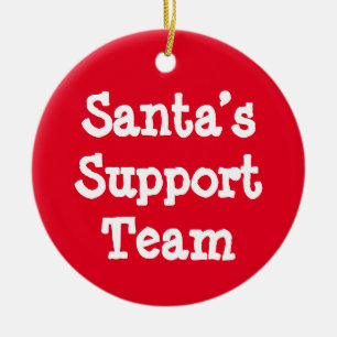 Santa’s Support Team Ceramic Tree Decoration