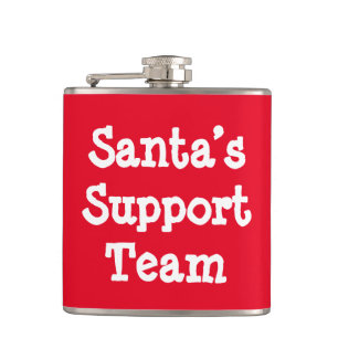 Santa’s Support Team Hip Flask
