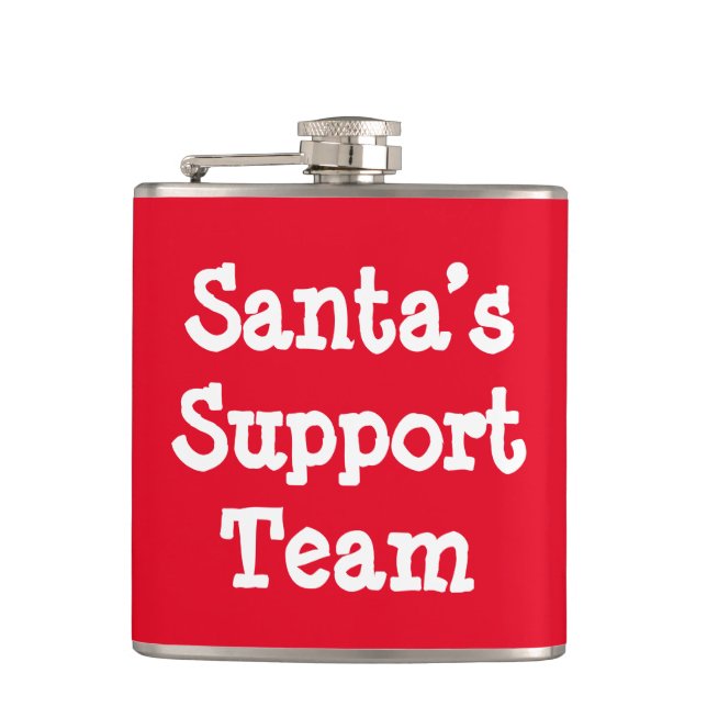 Santa’s Support Team Hip Flask (Front)