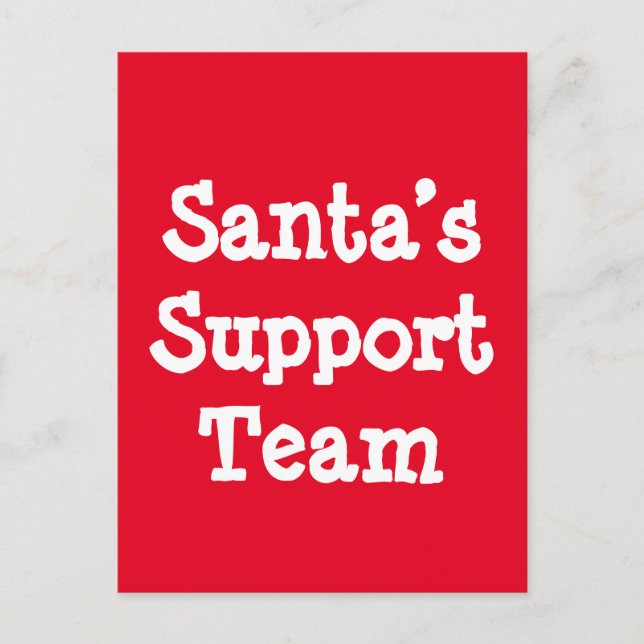 Santa’s Support Team Postcard (Front)
