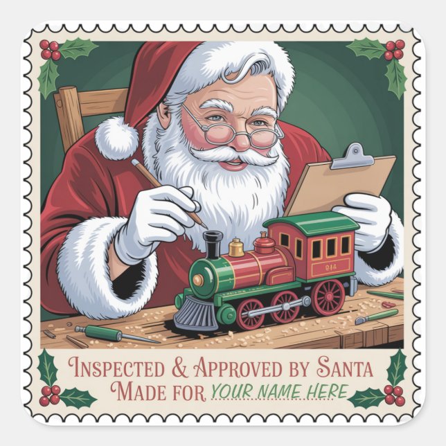 Santa’s Toy Inspector Seal Sticker (Front)