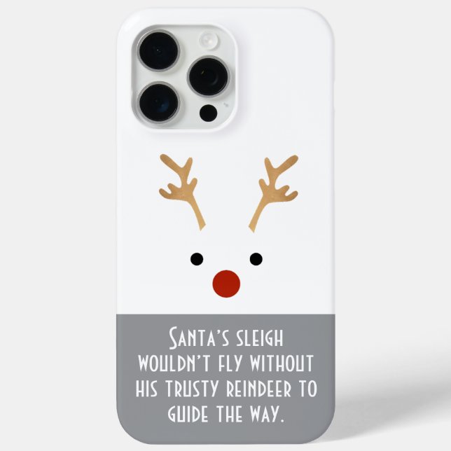 Santa’s Trusty reindeer Minimal  Case-Mate iPhone Case (Back)