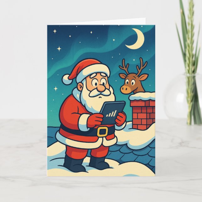 Santa’s Wi‑Fi Hunt Holiday Card (Front)