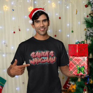 Santa’s Wingman Funny Christmas – Holiday Party T-Shirt