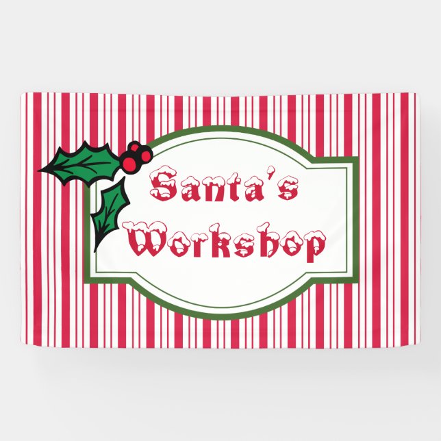 Santa’s Workshop Banner Sign (Horizontal)