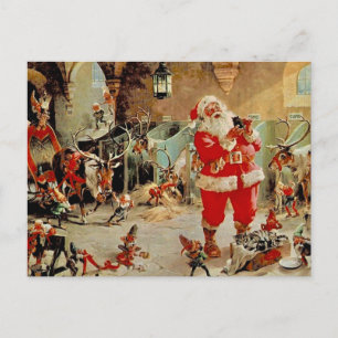 Santa"s Workshop Postcard