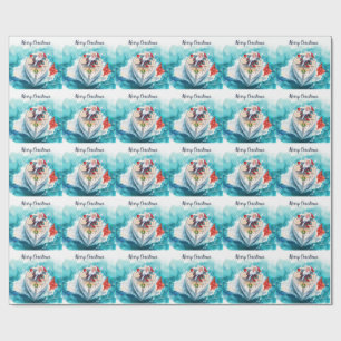 Santa Sailing – Tropical Christmas by the Sea Wrapping Paper