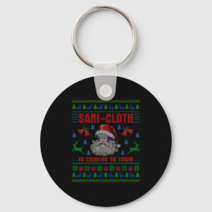 Santa Sani Cloth Is Coming To Town Er Nures Ugly C Key Ring