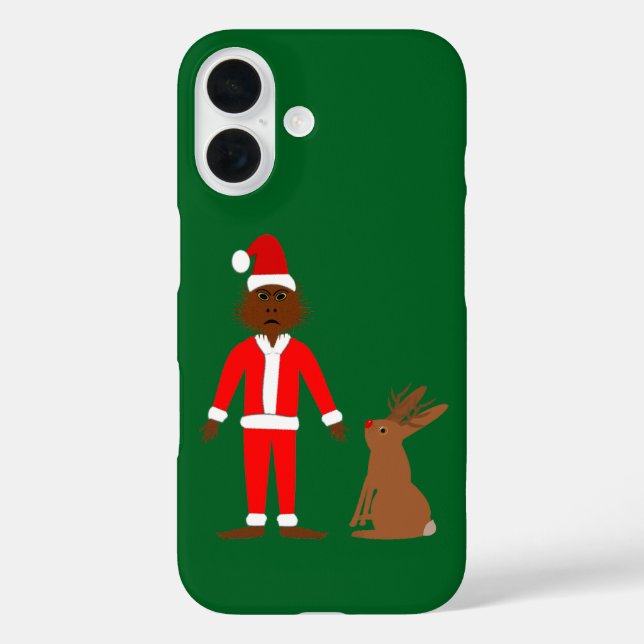 Santa Sasquatch and Jackalope Christmas Case-Mate iPhone Case (Back)