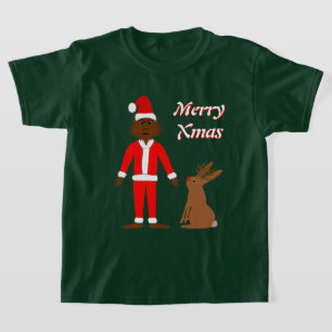 Santa Sasquatch and Jackalope Christmas Custom T-Shirt