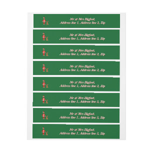 Santa Sasquatch and Jackalope Christmas Custom Wraparound Address Label