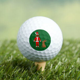 Santa Sasquatch and Jackalope Christmas Golf Balls