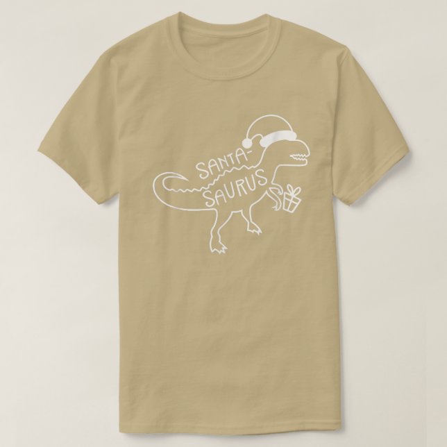 Santa Saurus Sauropods Xmas Christmas  T-Shirt (Design Front)