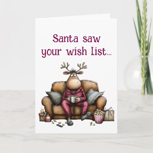 Santa Saw Your Wish List card (Front)