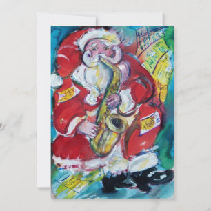 SANTA & SAX, CHRISTMAS PARTY INVITATION