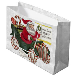 Santa Says Merry Christmas Large Gift Bag