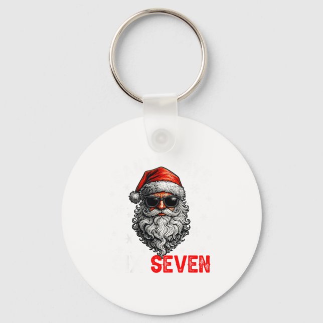 Santa Says Six Seven 6 7 Gen Z Alpha Meme Slang Ch Key Ring (Front)