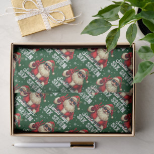 Santa Says SIX SEVEN – Funny Christmas Meme Tissue Paper