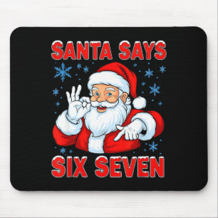 Santa Says Six Seven Funny Gen Z Christmas Gag Bra Mouse Pad