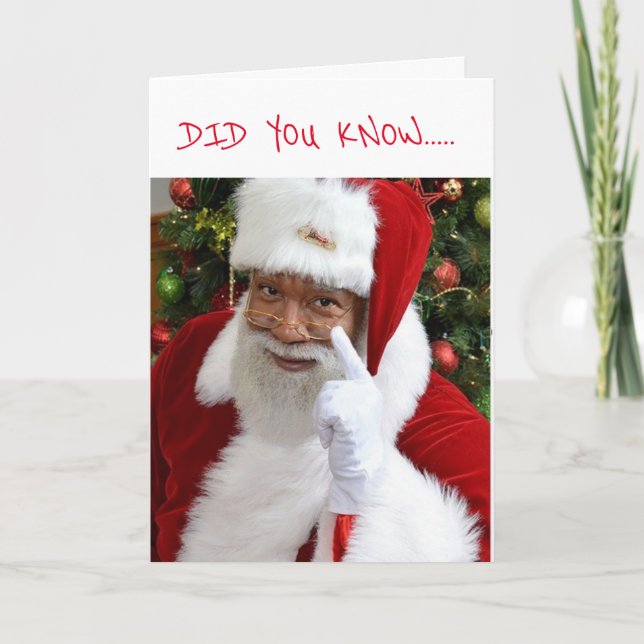 SANTA SAYS SPECIAL PEOPLE HAVE *DECEMBER BIRTHDAYS HOLIDAY CARD (Front)