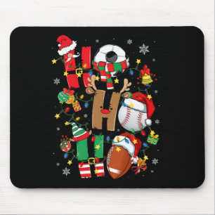 Santa Sell Footll Soccer Pyjamas Ho Ho Christmas X Mouse Pad