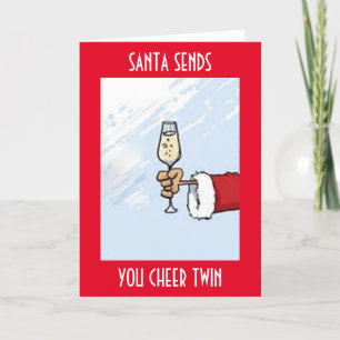 SANTA SENDS CHEER AT CHRISTMAS-TIME TO PARTY/ENJOY HOLIDAY CARD