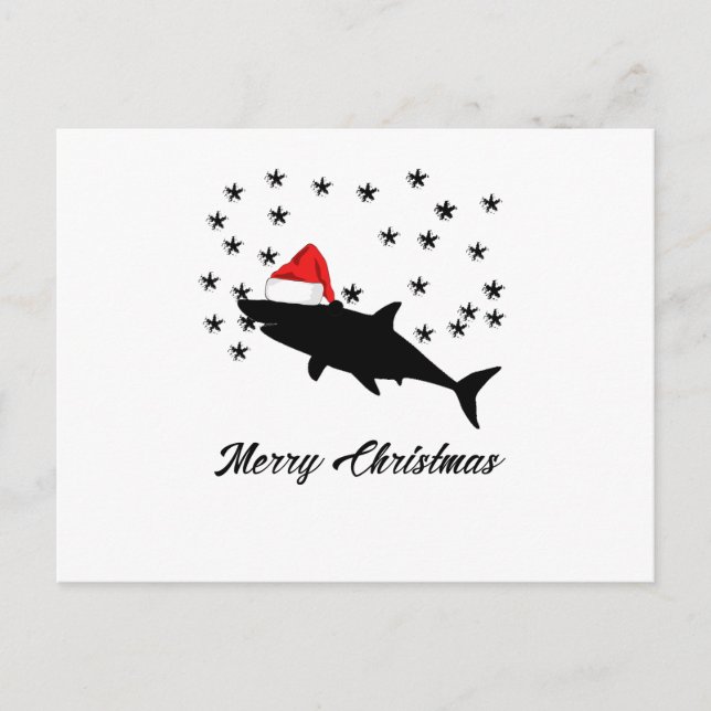 Santa Shark Christmas Gifts - Merry Christmas Holiday Postcard (Front)