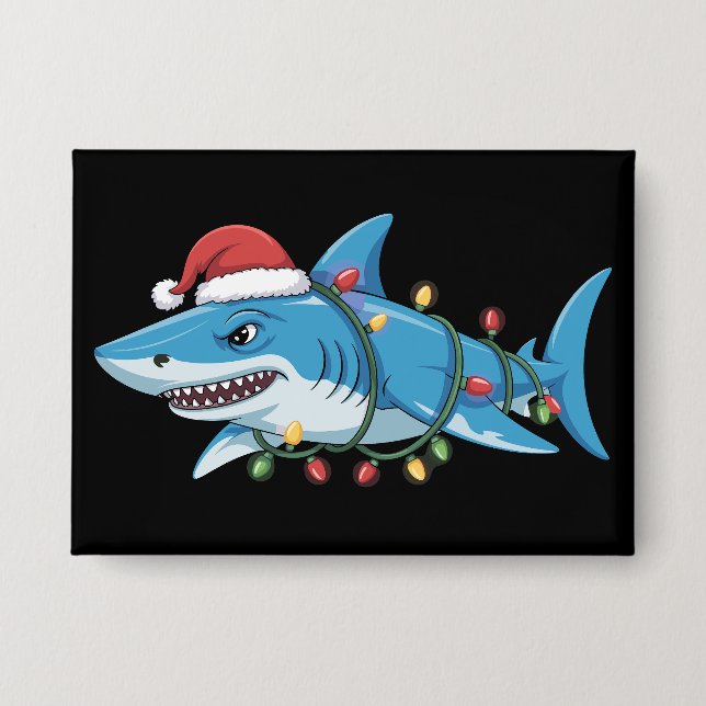 Santa Shark Christmas Lights Sharkmas Tree Xmas (Front)
