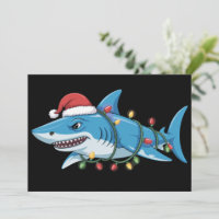 Santa Shark Christmas Lights Sharkmas Tree Xmas