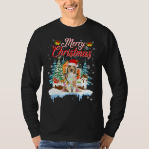 Santa Sheltie Dog Merry Christmas Men Women Kids T-Shirt