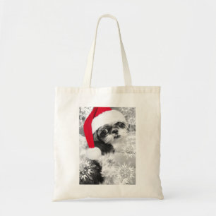Santa Shih Tzu Girl Dog Budget Tote Bag