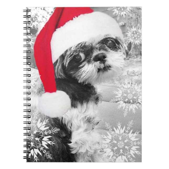 Santa Shih Tzu Girl Notebook (Front)