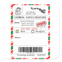 Santa shipping label