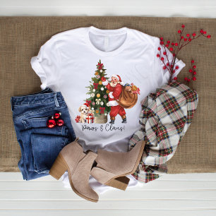 Santa Shirt Paws & Claus Christmas T-Shirt