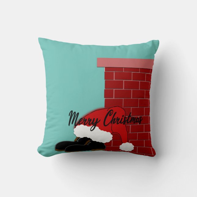 santa shoes chimney  cushion (Front)