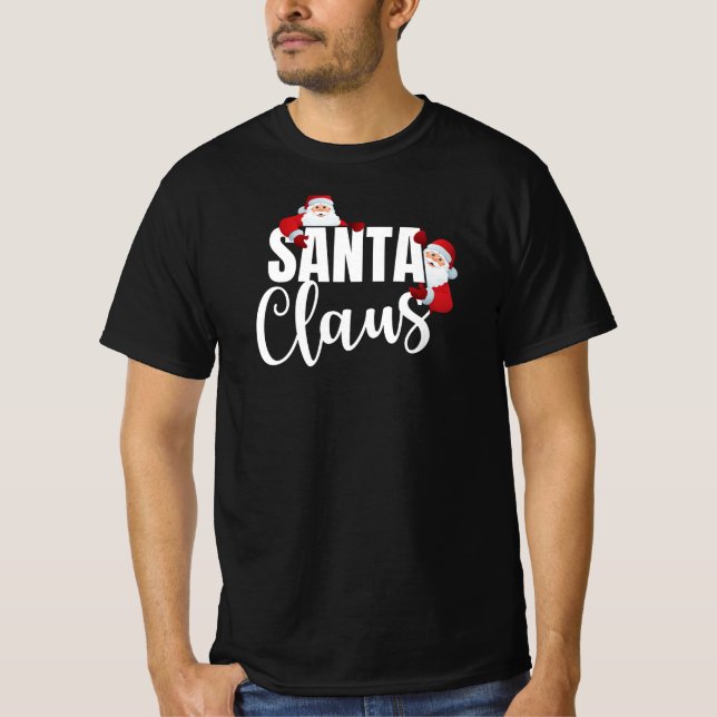 Santa | Simple Trendy Stylish Minimalist Christmas T-Shirt (Front)